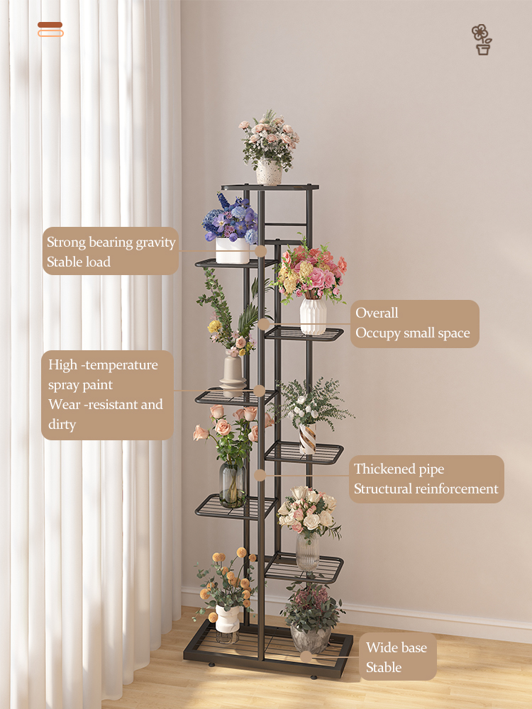 Flower Stand Rak Flower Pot Plants Rack Multi-storage Balcony Flower ...