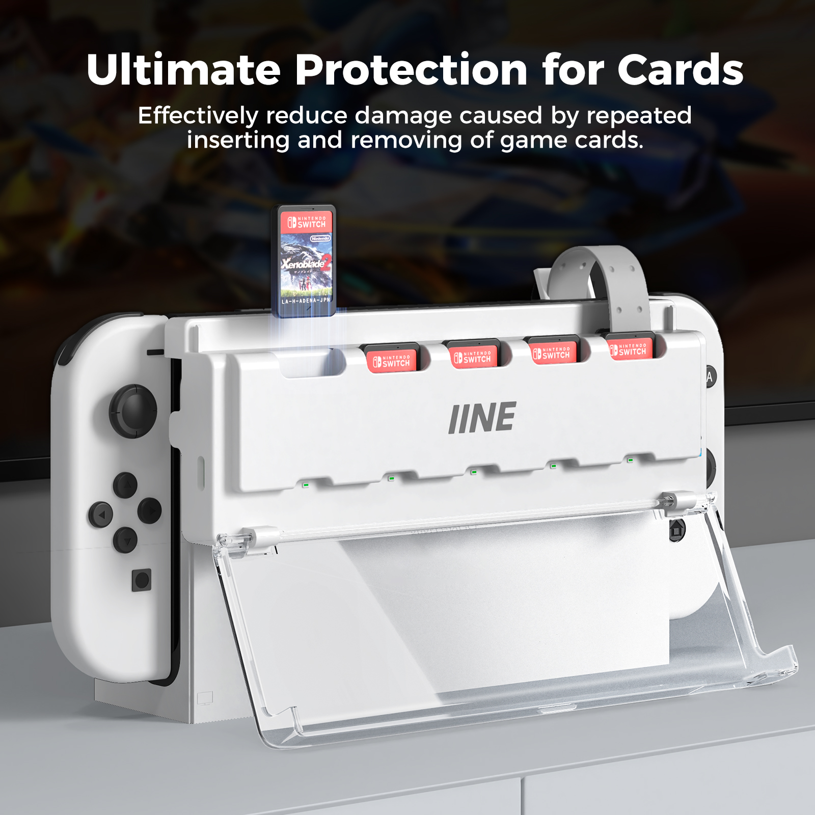 IINE Switch HUB Card Reader, 5-in-1 Game Cards Switcher for Nintendo ...