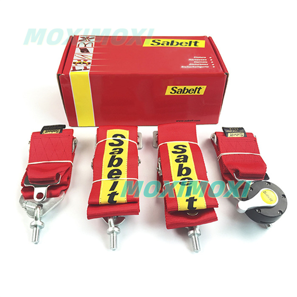SABELT Universal Car Seat Belt Racing With Camlock 4/5/6 Point Snap-On ...
