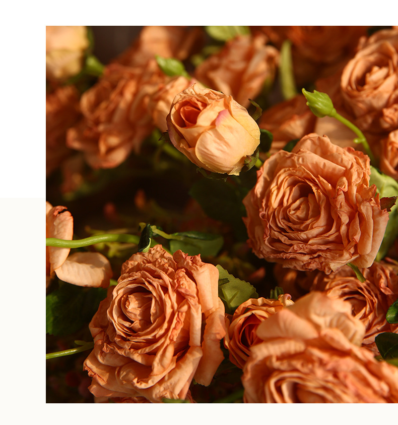 French Oil Painting Coke Edge Simulation Rose Rose Fake Flower Retro ...