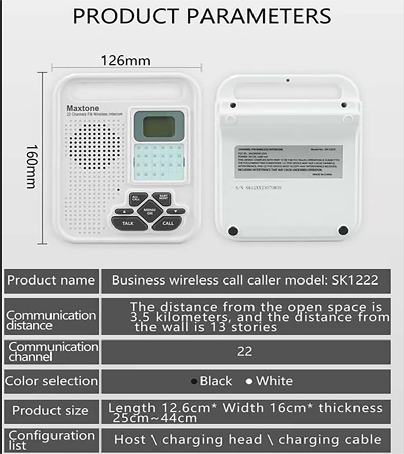 Ready stock,Room to Room 22 Channels Wireless Intercoms with Digital ...