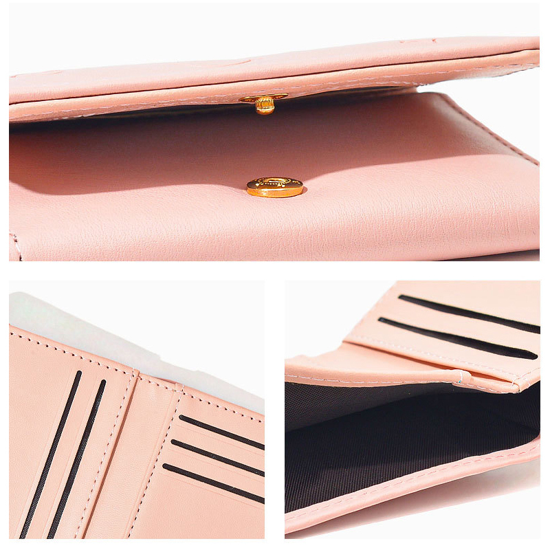 Wabilu Cute Bear Trifold Wallet For Women & Girls | PU Leather Small Card Holder With ID Window - View #11