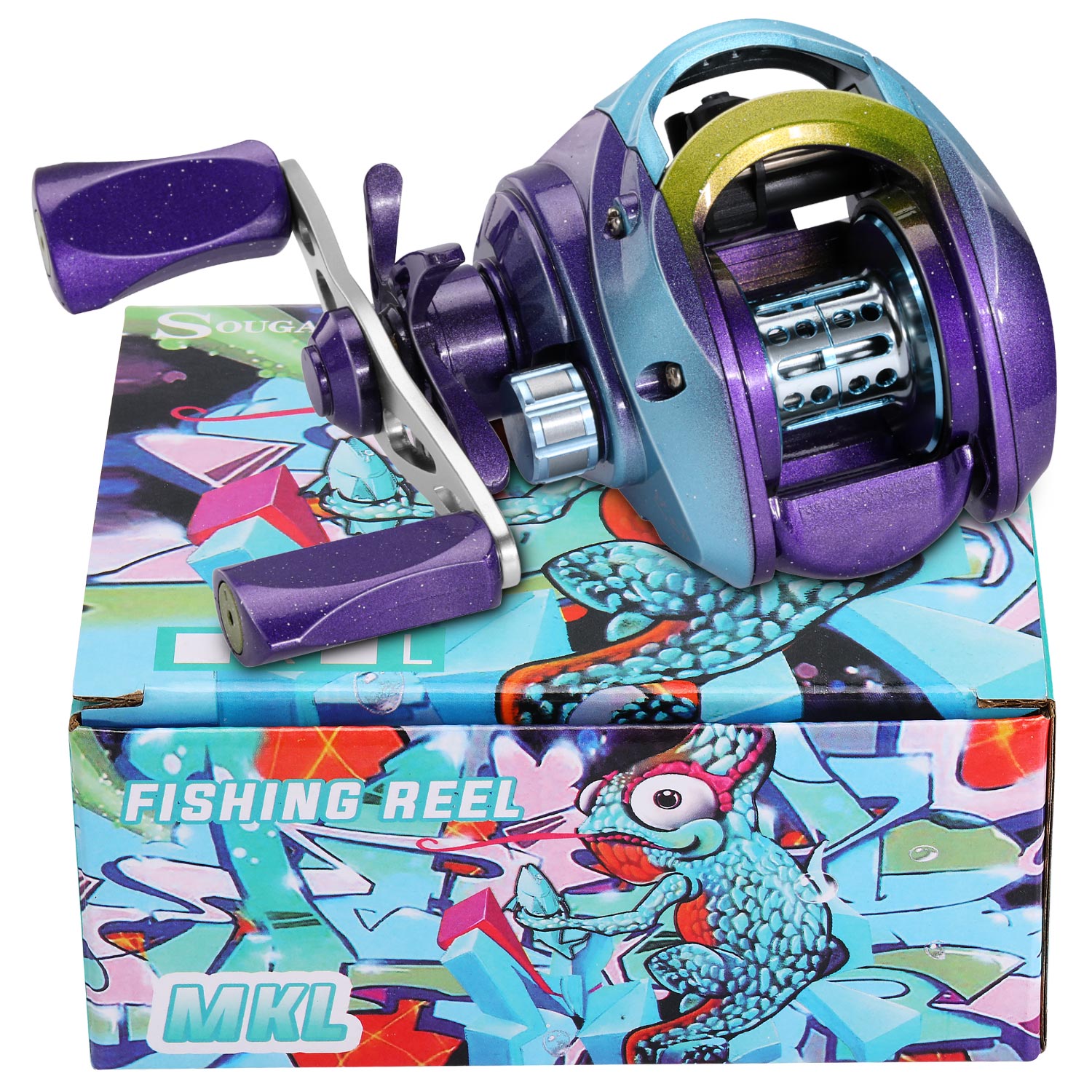 Sougayilang Baitcasting Reels - Colorful Fishing Reel, High Speed