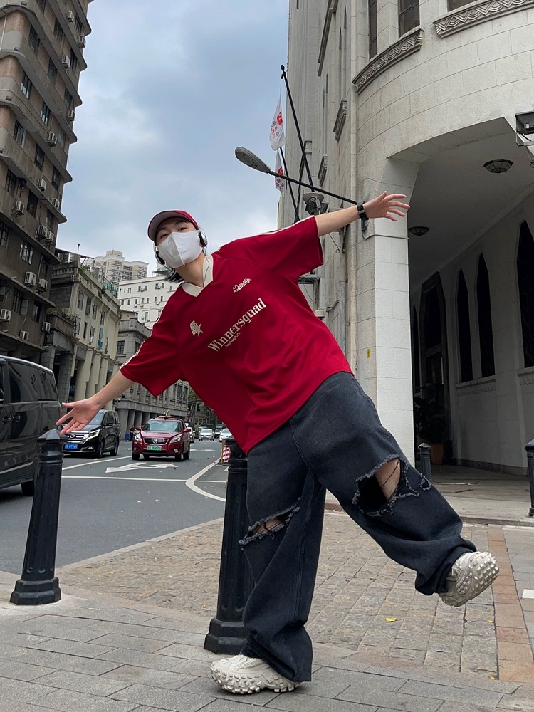 【READY STOCK】ProMan winnersquad t shirt Hip Hop Style Mesh oversize T ...