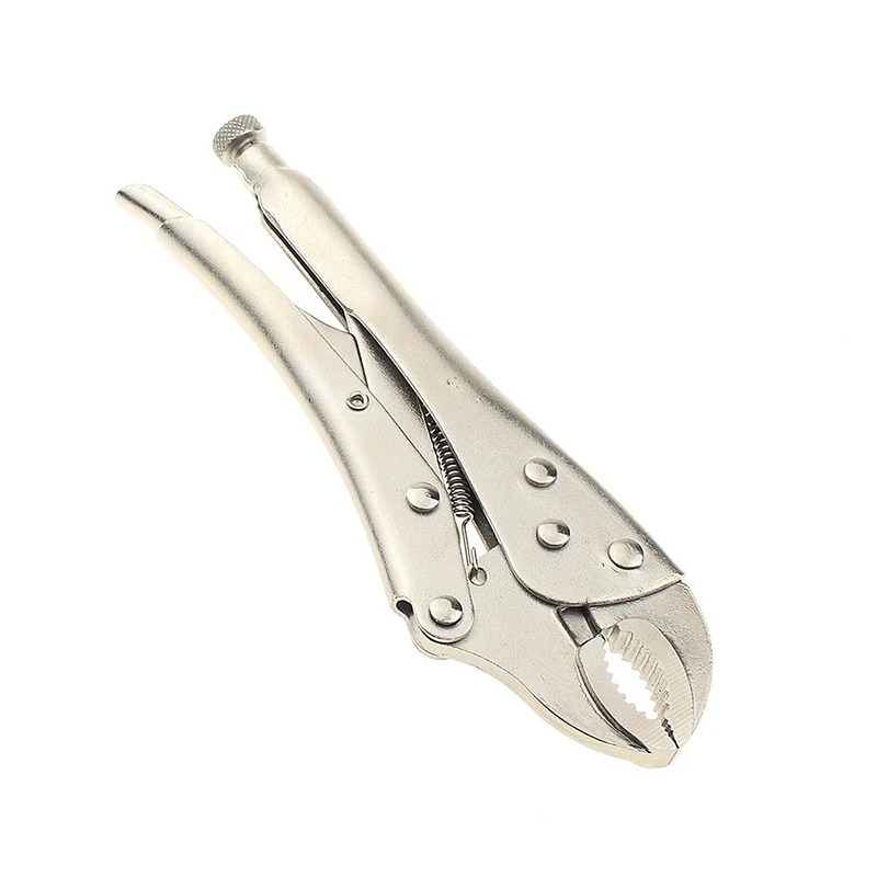 230mm Locking Pliers - Curved Deeply Serrated 45mm Jaws - Hardened