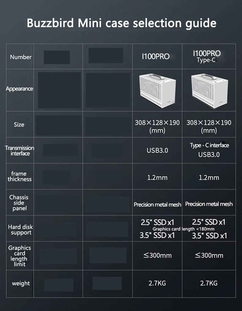 Pccooler I100 ITX MINI Small Case All Aluminum Suitcase Portable HTPC ...