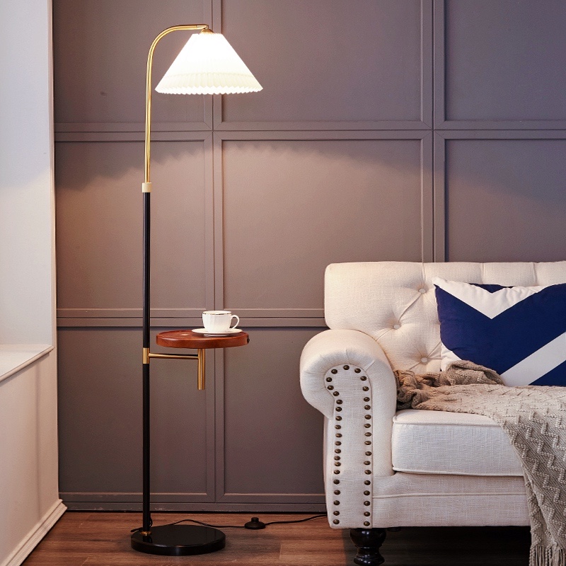 Modern Floor Stand Lamp with Side Table Lampu Hiasan Lantai Modern ...