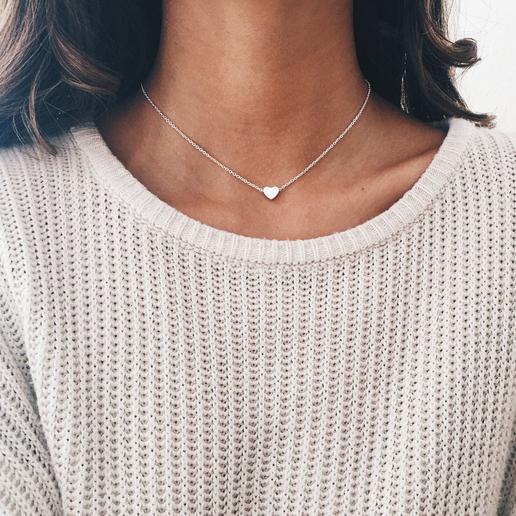 Love Necklace Female Design Simple Cool Style Peach Heart Clavicle Chain Shopee Malaysia
