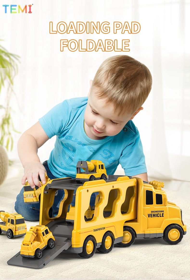 ⭐ Shipping from Malaysia ⭐TEMI 5 in 1 Diecast Carrier Truck Toys Cars ...