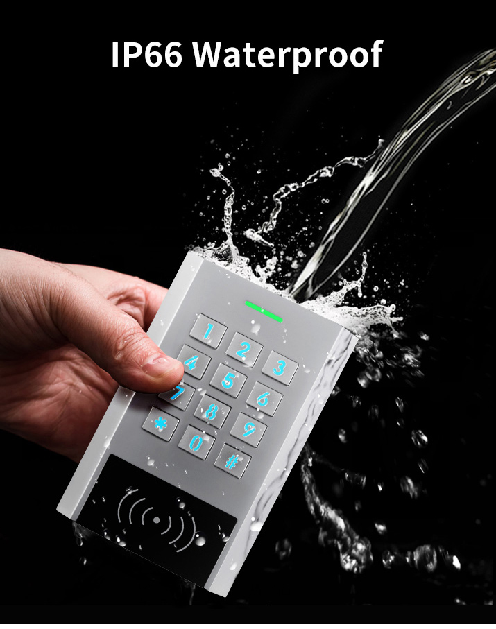 Waterproof outdoor standalone door access control keypad wiegand rfid ...