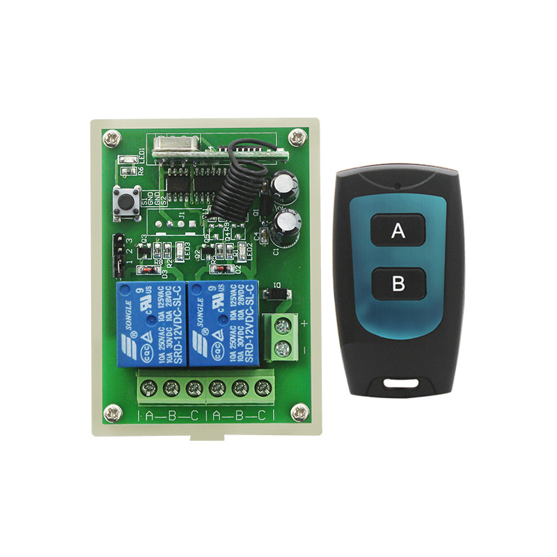 12V Wireless Gate Garage Door Release Access Control System 315/433MHz ...