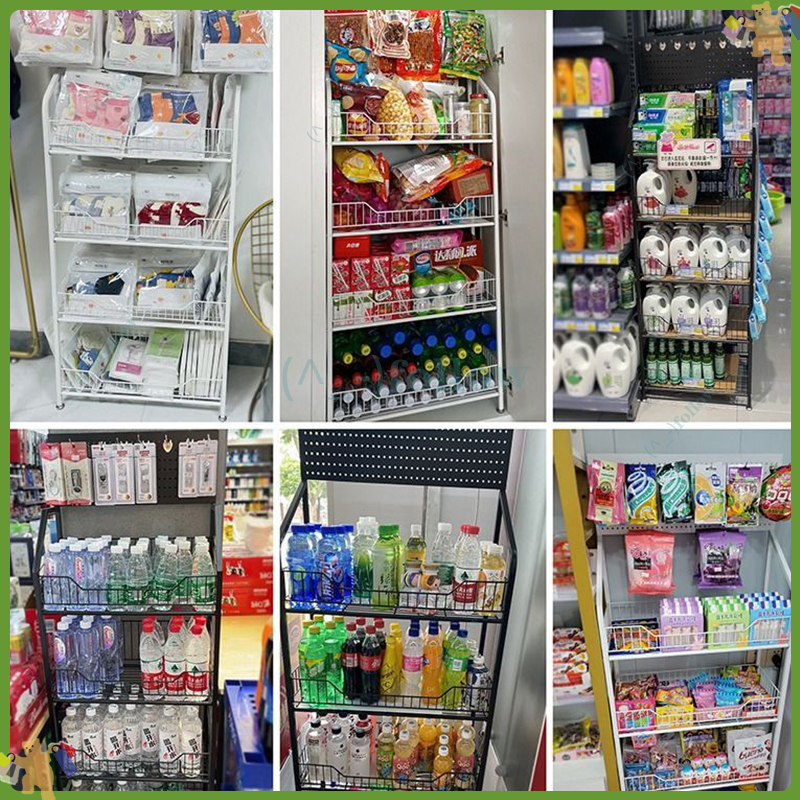 Store snack rackSupermarket barang-barang kecil rak paparan rak Multi ...