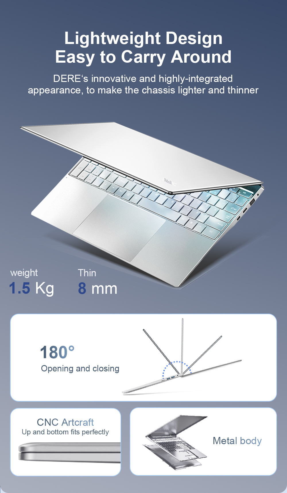 DERE M16 Laptop 16 Inch Laptop Intel N95 Up To 3.40 GHz 2.5K IPS Screen ...