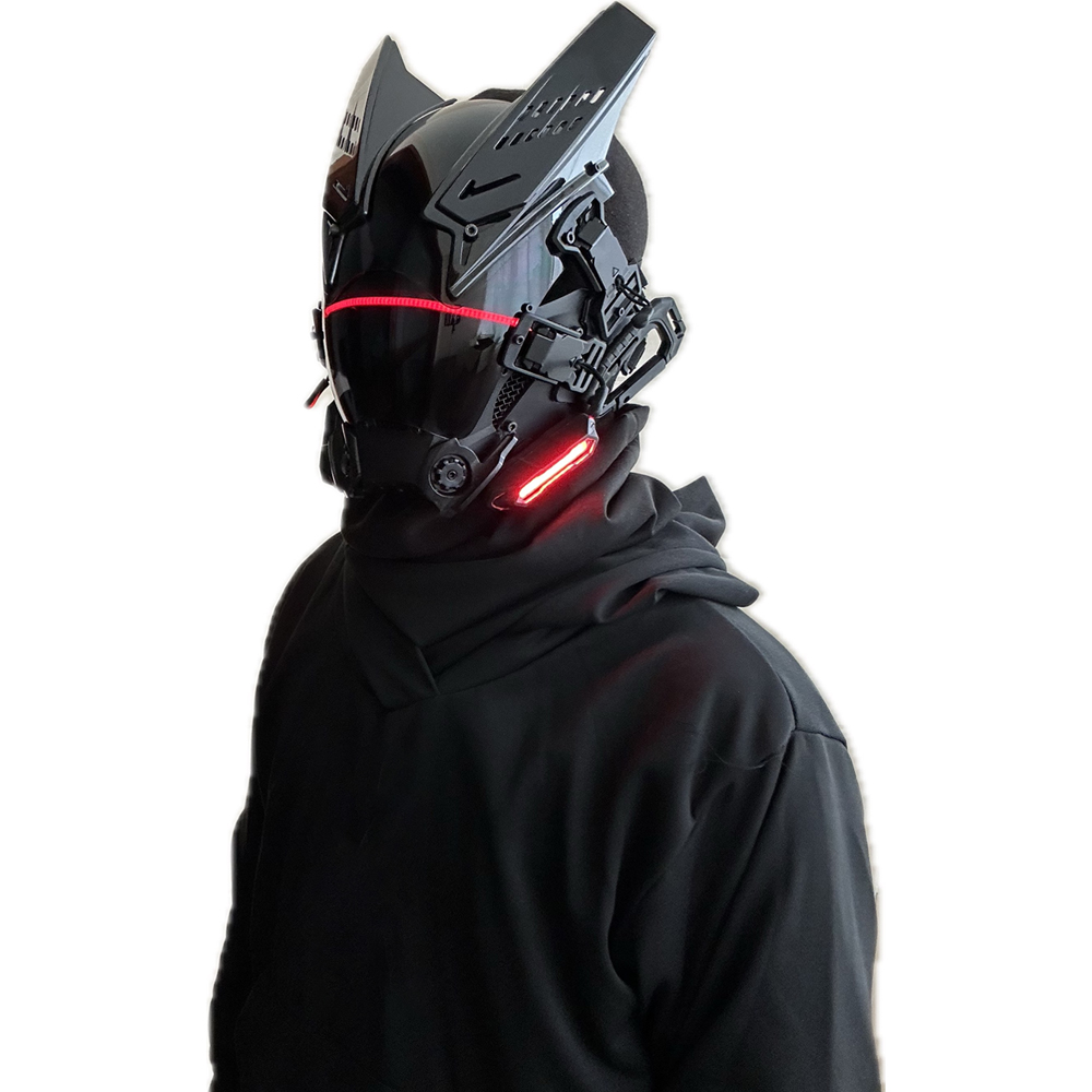 Cosplay Mask Mua WKYBHUD Cyberpunk Mask Futuristic Techwear