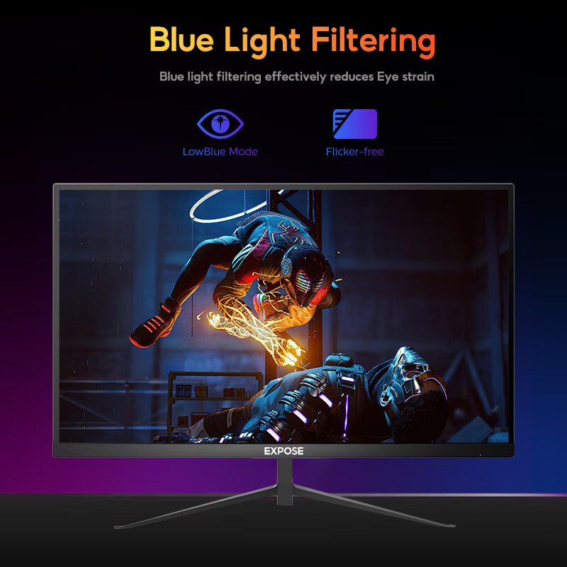 EXPOSE IPS 165Hz Curved Gaming Monitor - Black (19