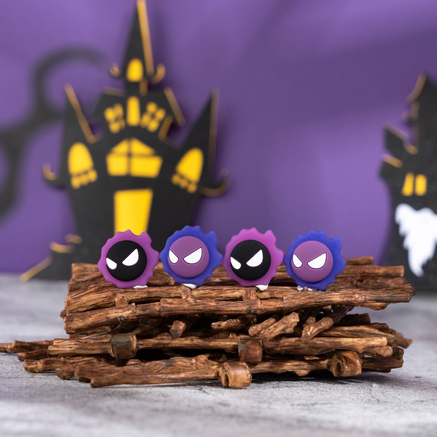 GeekShare Cute D-Pad Button Caps Silicone Thumb Grips Set Ghost Cool ...