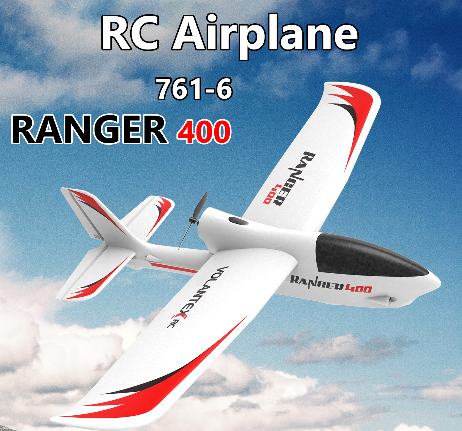 VOLANTEXRC RC Airplane 2.4Ghz 3CH Ranger 600/ 400 EPP Foam Remote ...