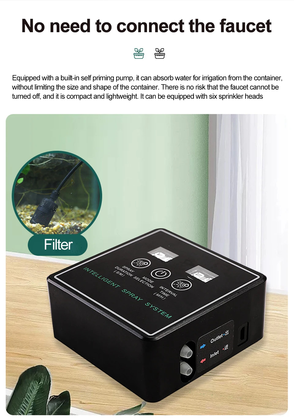 Intelligent Automatic Reptile Fogger Touch Screen Sprinkler Control ...