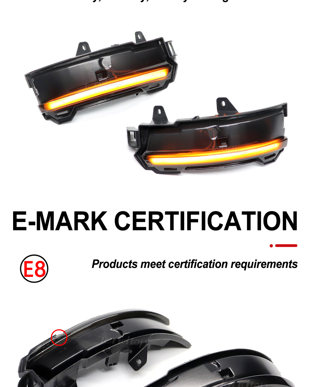2Pcs Dynamic rearview mirror indicator light Turn Signal light for Land ...