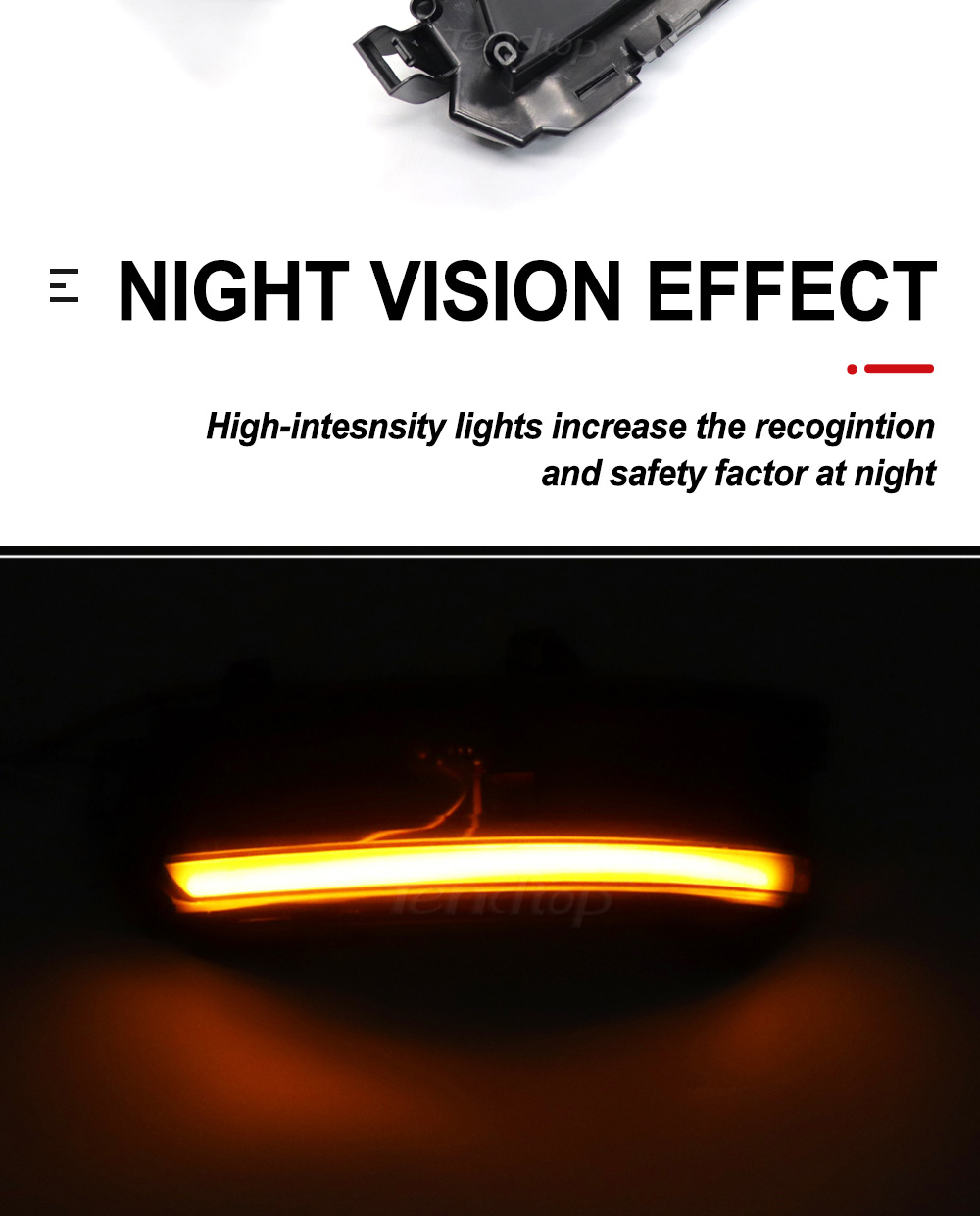 2Pcs Dynamic rearview mirror indicator light Turn Signal light for Land ...