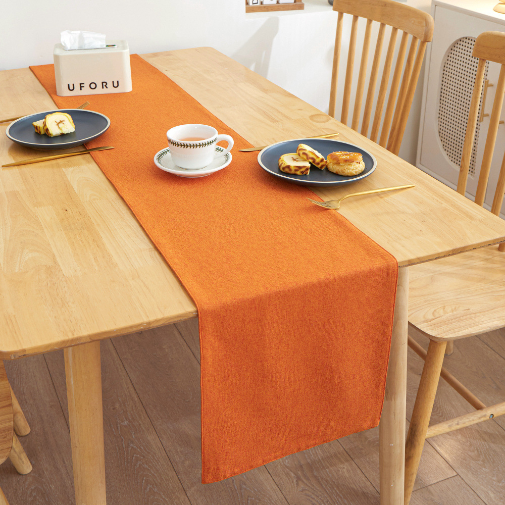 Linen Textured Table Runners Handmade Natural Solid Kitchen Table