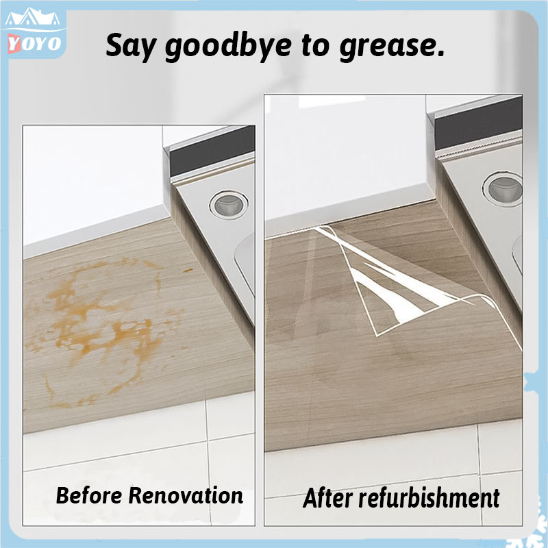 Kitchen greaseproof stickers cabinet protective film transparent ...