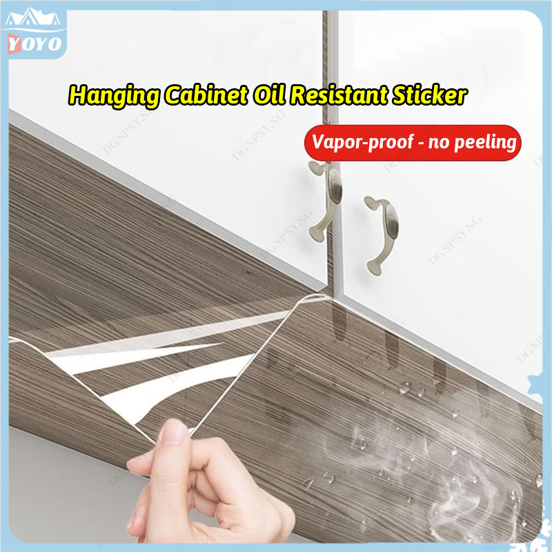 Kitchen greaseproof stickers cabinet protective film transparent ...