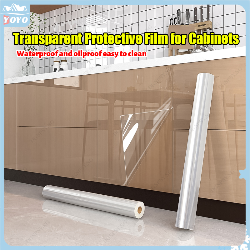 Kitchen greaseproof stickers cabinet protective film transparent ...