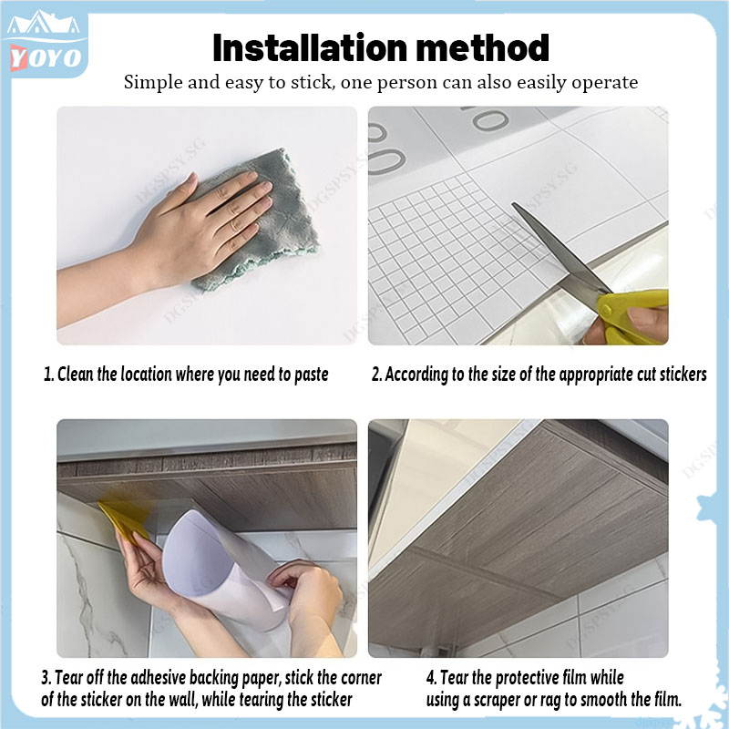 Kitchen greaseproof stickers cabinet protective film transparent ...