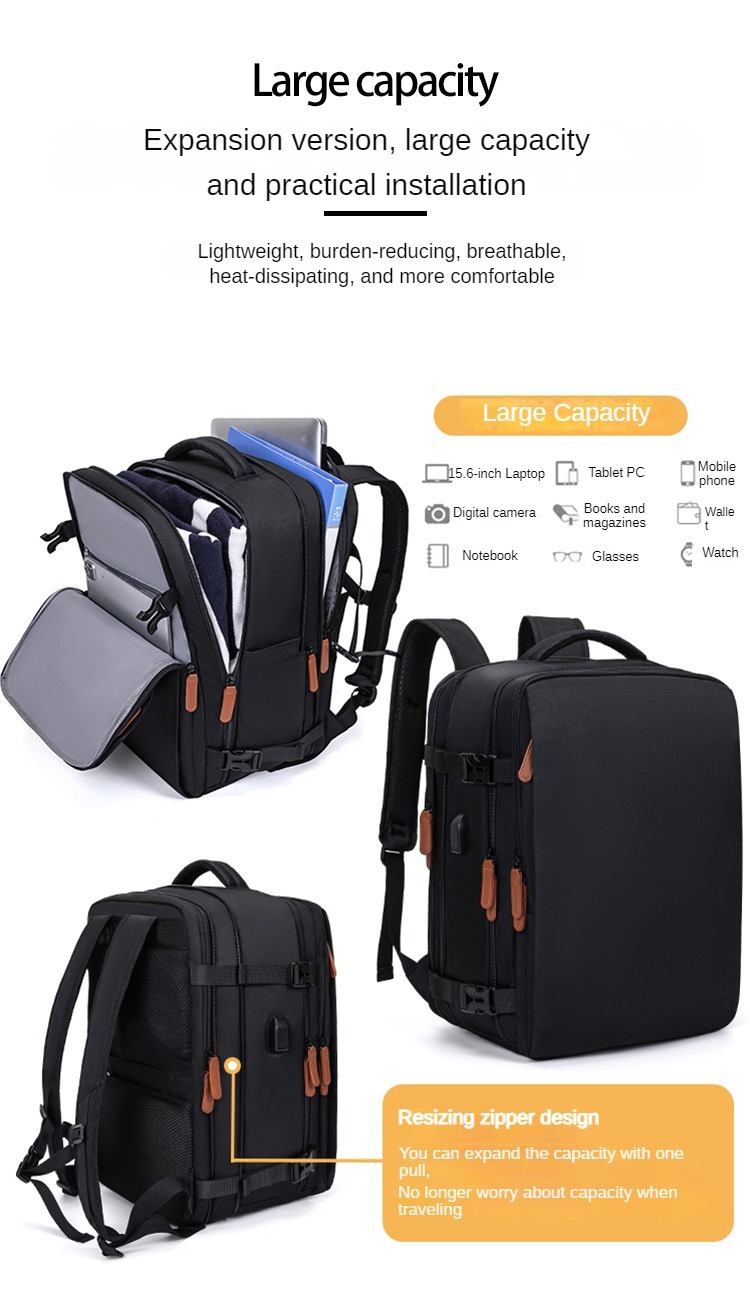 my available unisex Travel Bagpack expandable waterproof cabin size ...