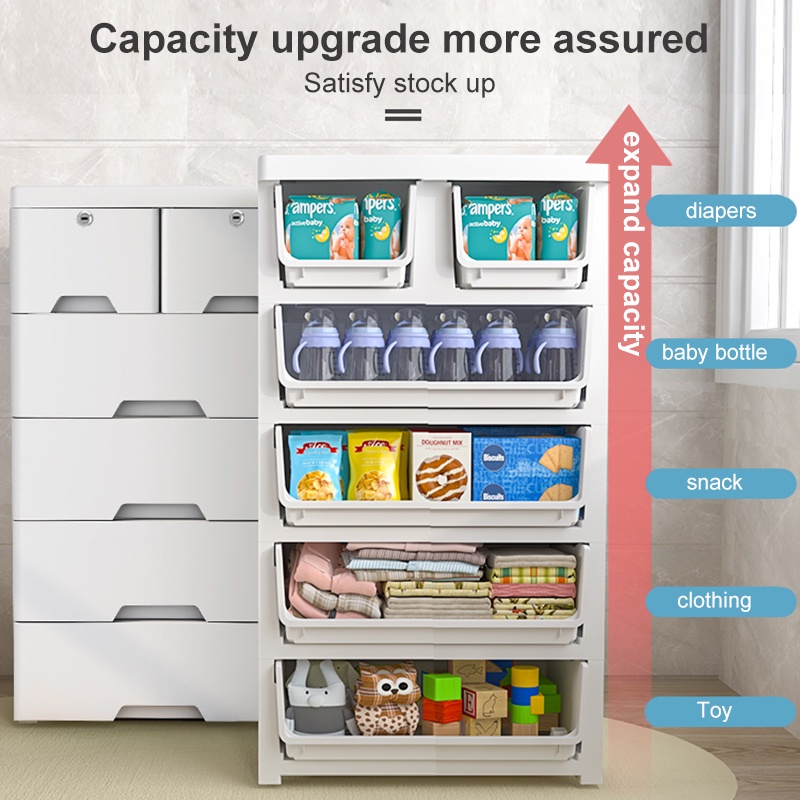 IKEA Drawer Plastic Drawer Storage With Wheel Wardrobe