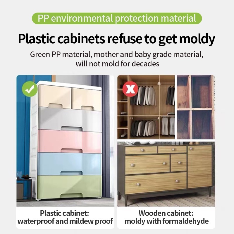 IKEA Drawer Plastic Drawer Storage With Wheel Wardrobe