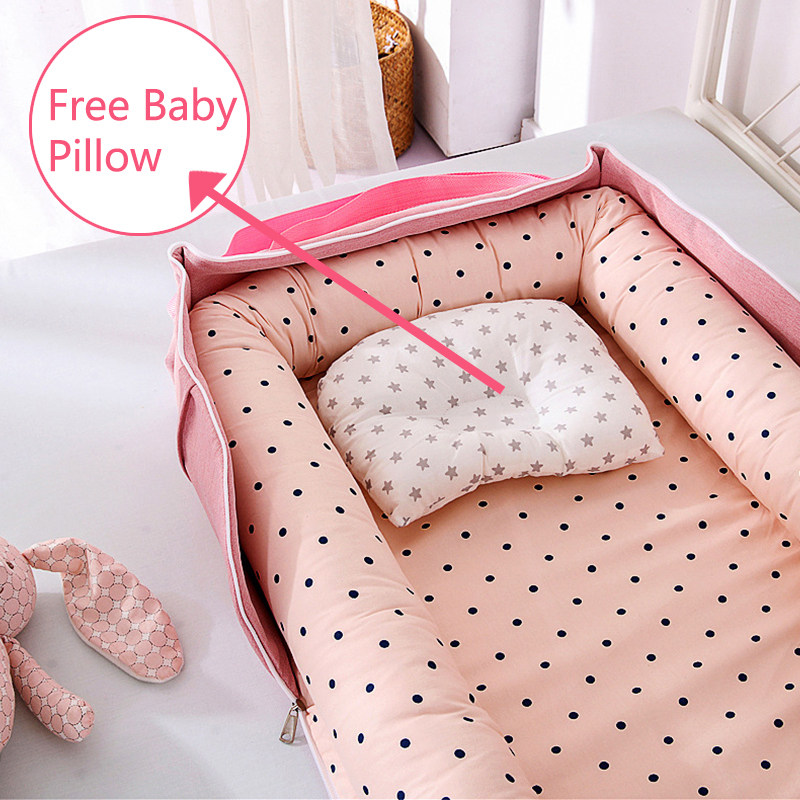 【ship in 24H】Removable Baby Bed Cotton Baby Nest Portable & Washable