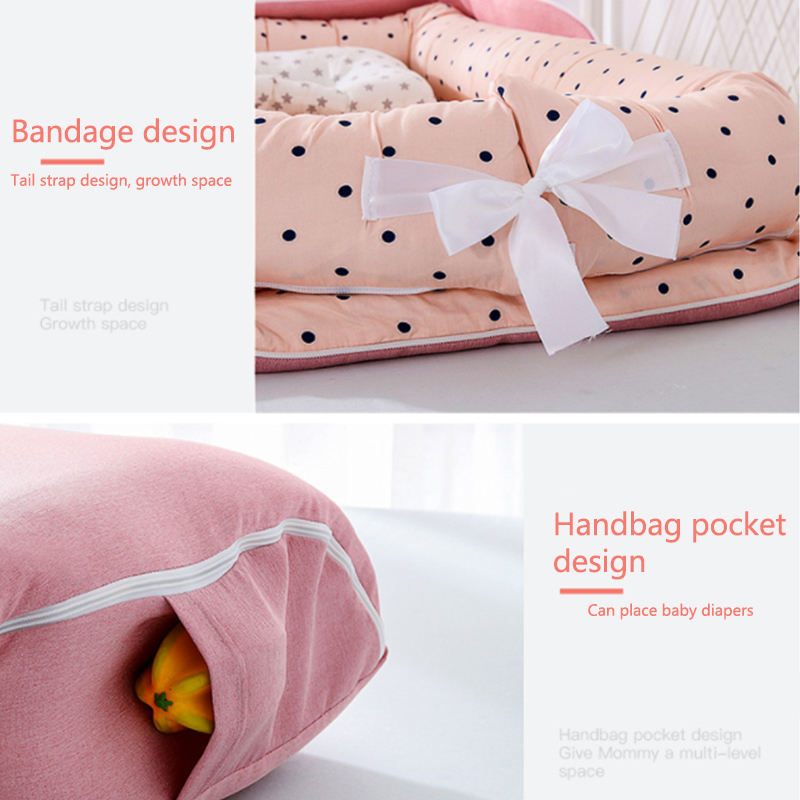 【ship in 24H】Removable Baby Bed Cotton Baby Nest Portable & Washable