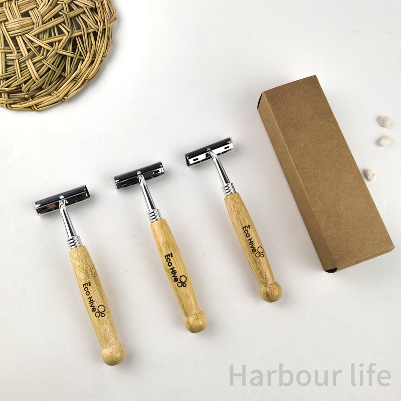Harbour Life Personalized Refillable Bamboo Razor for Men and Women ...