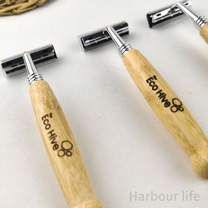 Harbour Life Personalized Refillable Bamboo Razor for Men and Women ...