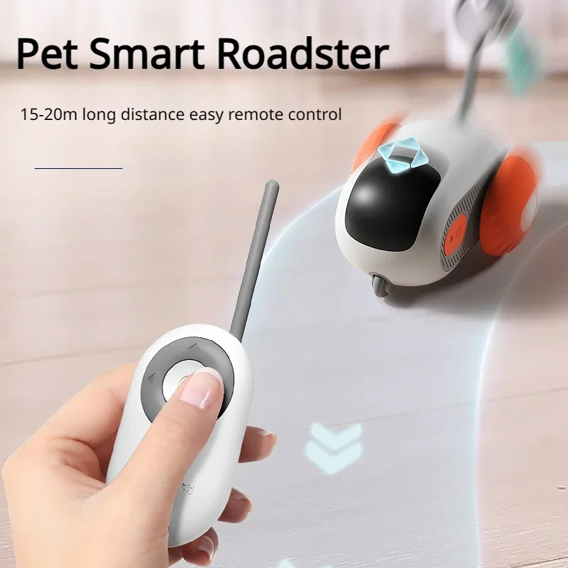Remote Control Interactive Cat Car Toy USB Charging Chasing Automatic ...