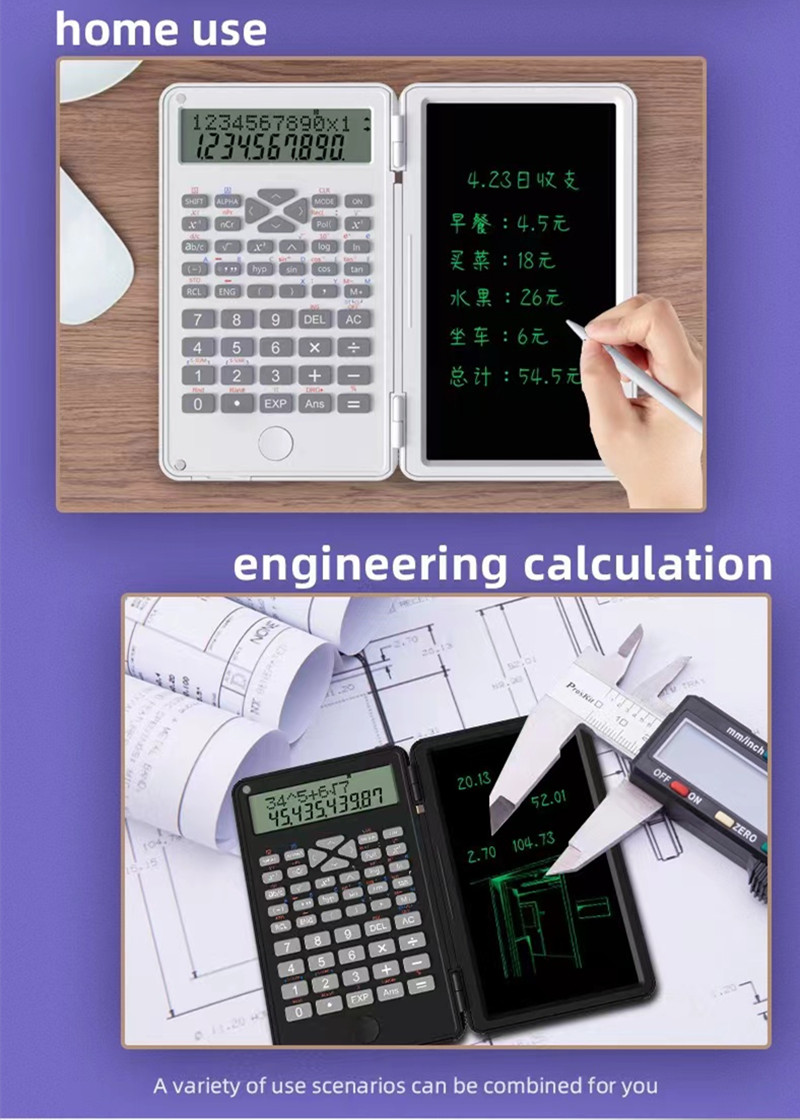 Students learn stationery function calculators with handwriting pads ...