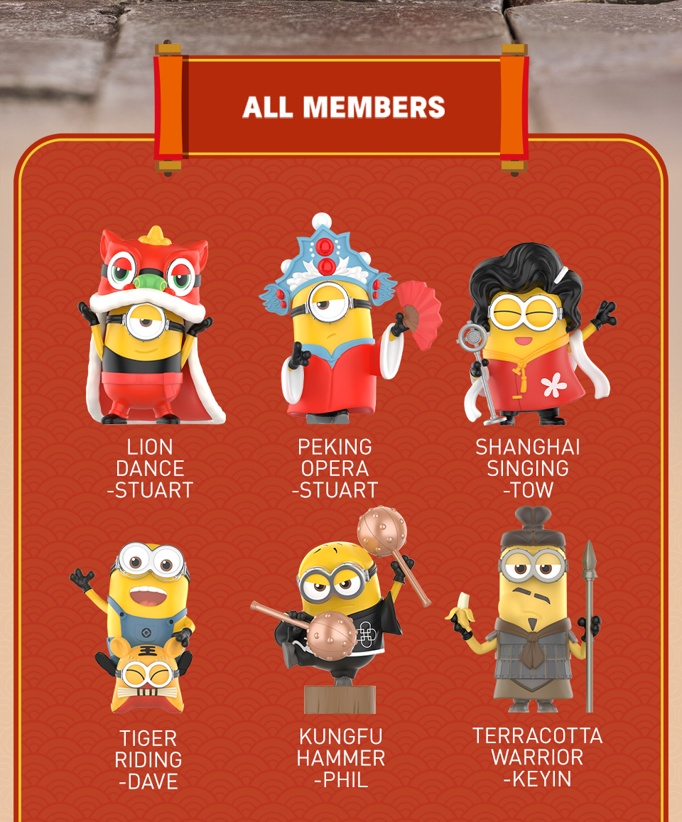 POP MART Minions Travelogues of China Series Figures Blind Box