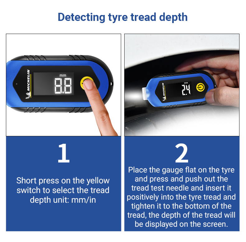 M2209/M2210 Michelin multifunctional tire pressure gauge for detecting ...