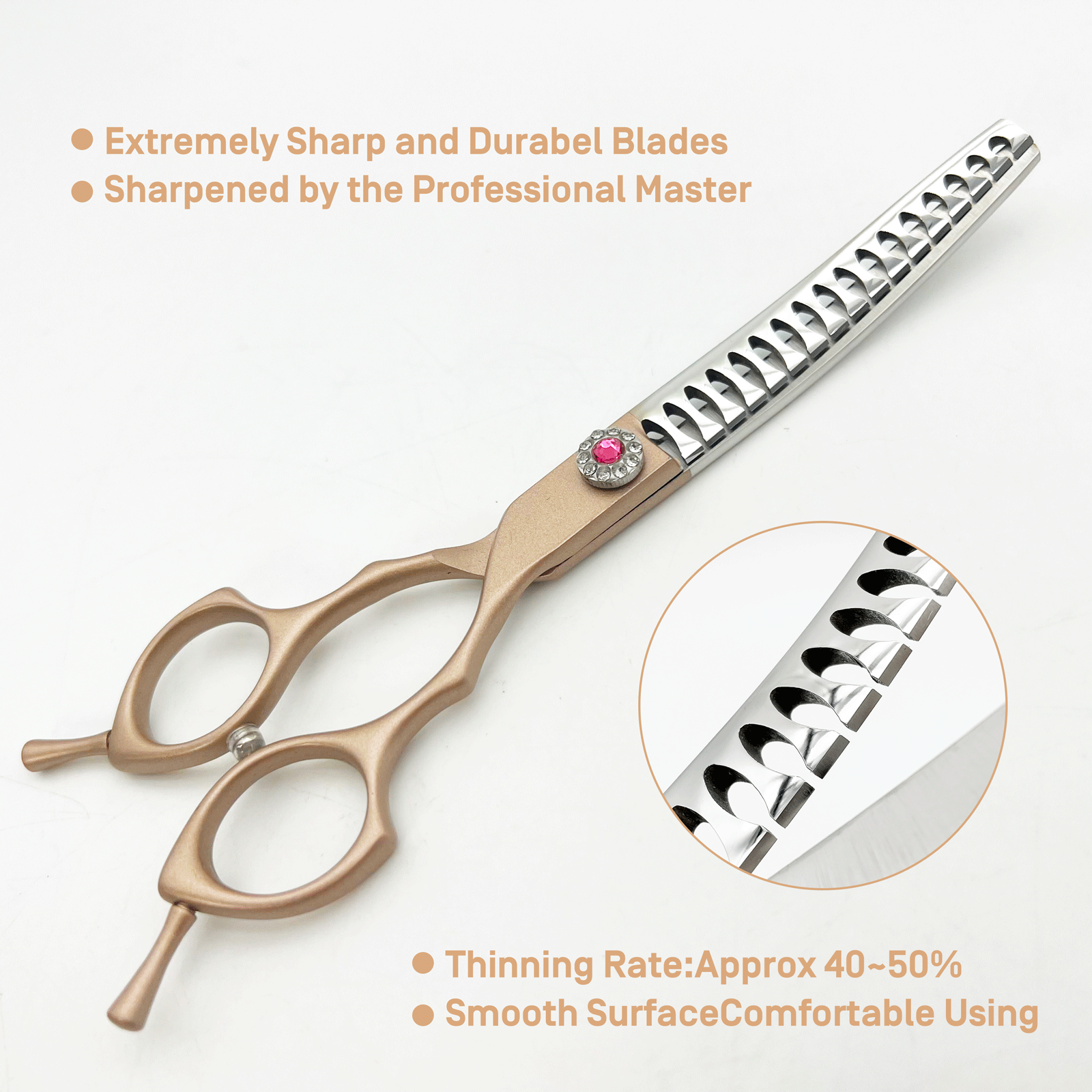 7‘’Curved Chunkers Shears Curved Thinning Shears Stainless Steel Dog ...