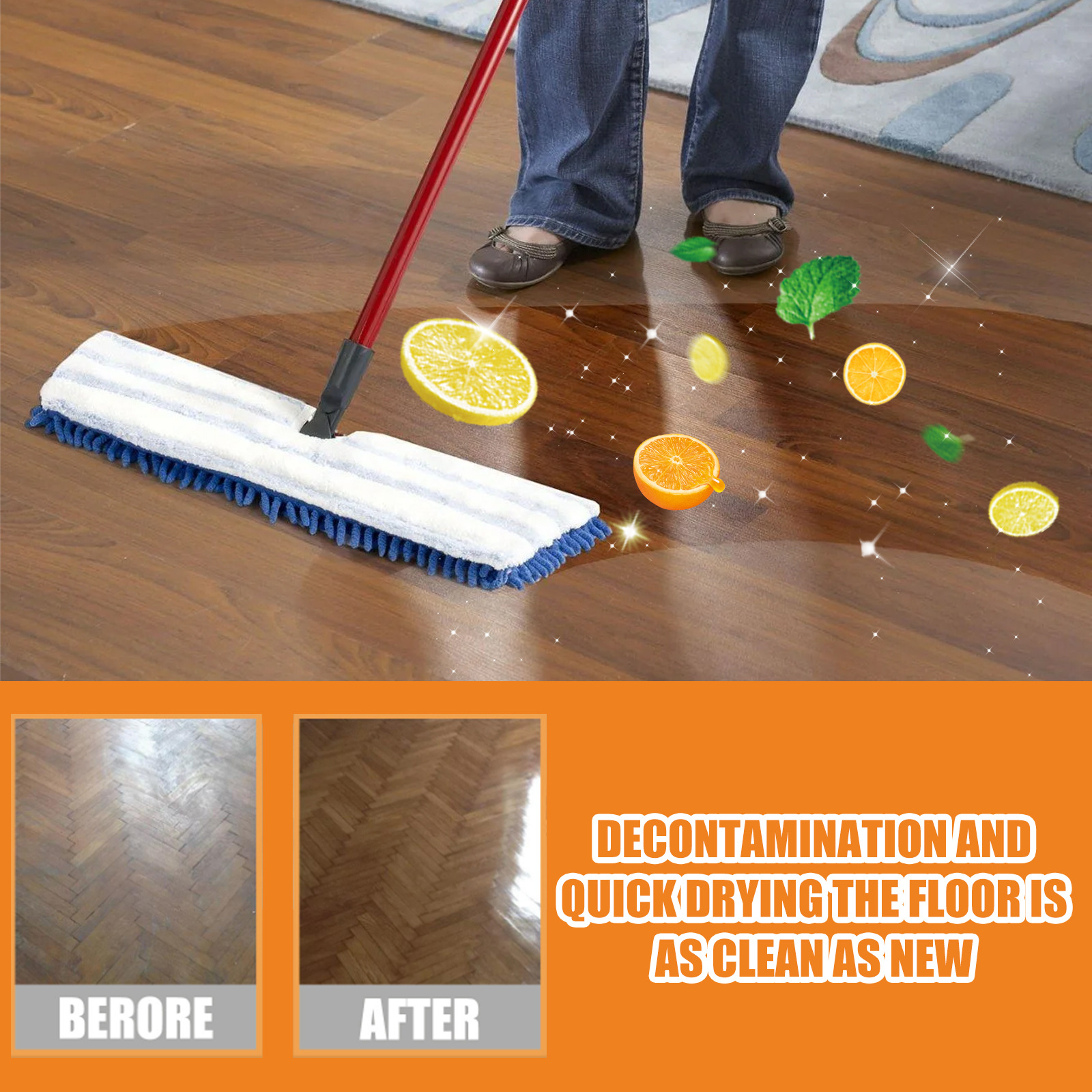 JueFish Floor cleaner Powerful cleaning and descaling of household