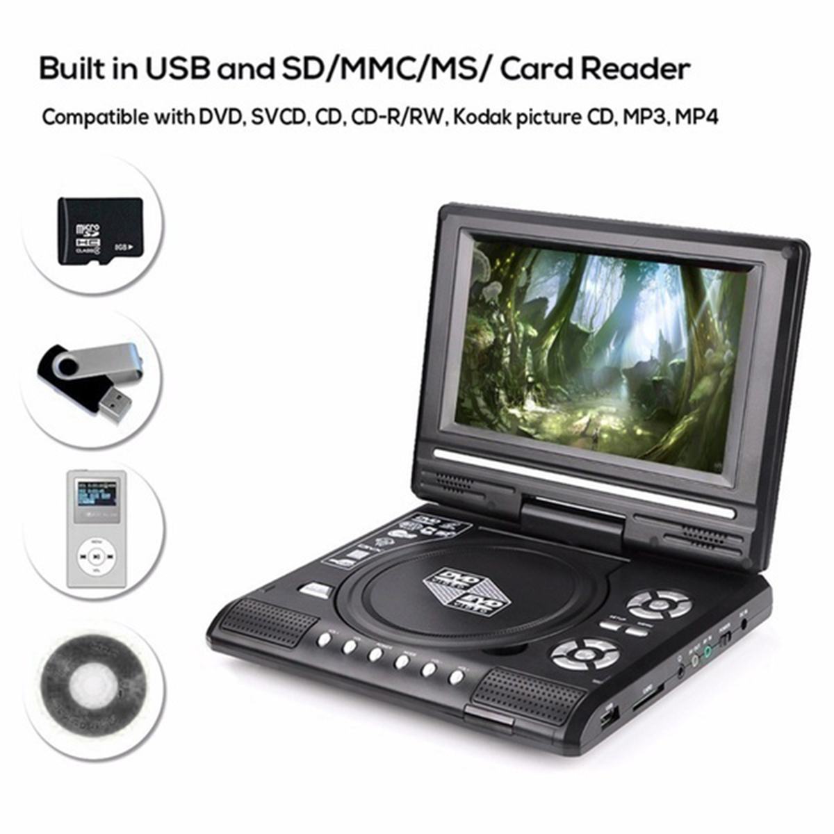 Multi System 1080P HD DVD Player Portable USB DVD Player Multimedia ...
