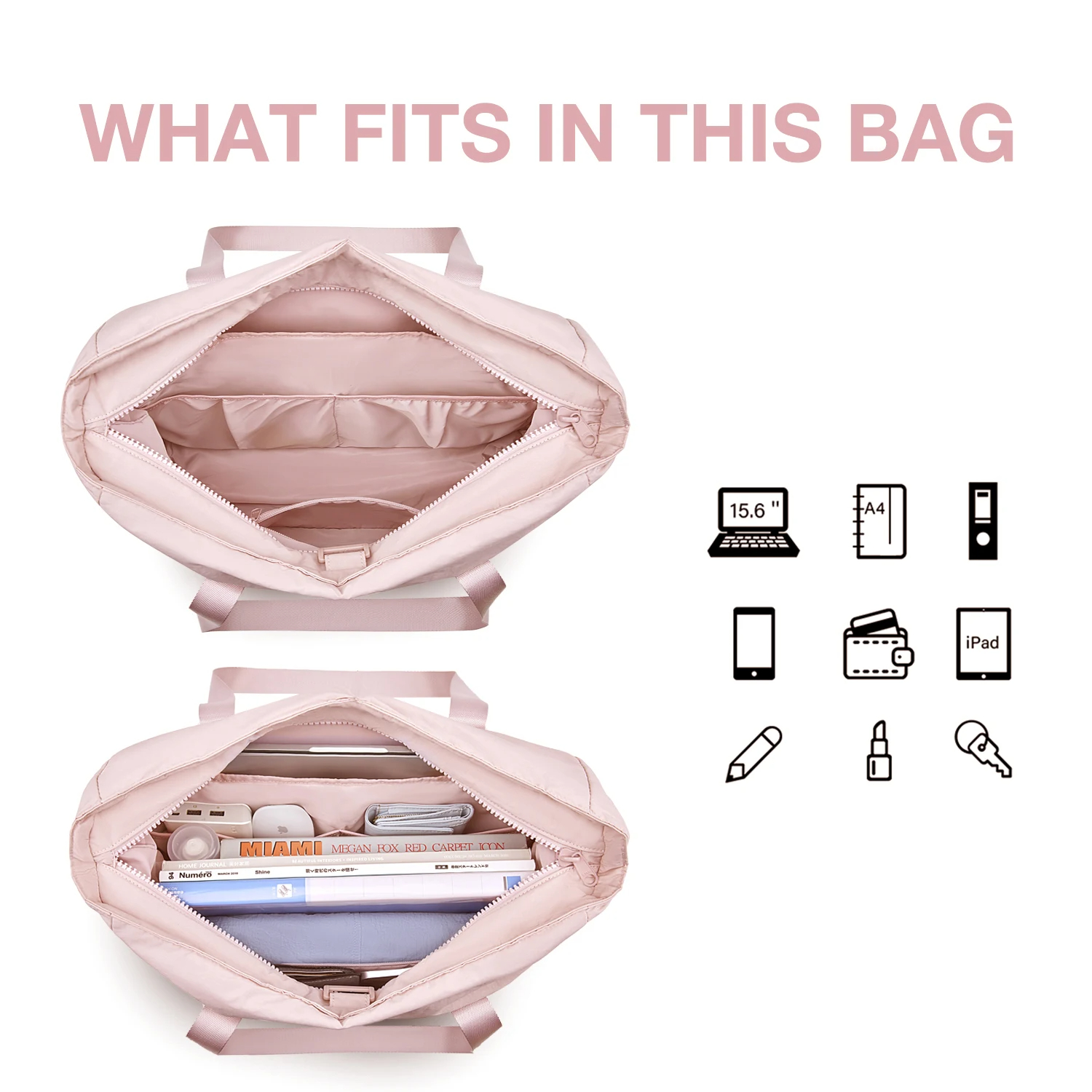 Women Tote Bag Large Capacity BAGSMART Shoulder Bag Crossbody bag Handle Handbag Casual Women