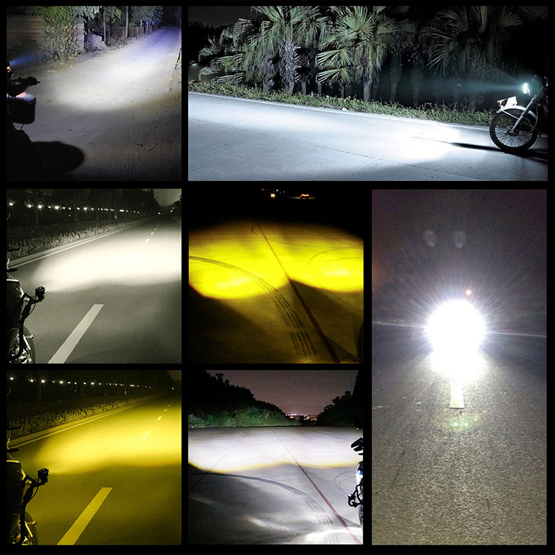 Motorcycle LED Headlight Fisheye Lens Mini Driving Light Spotlight With ...