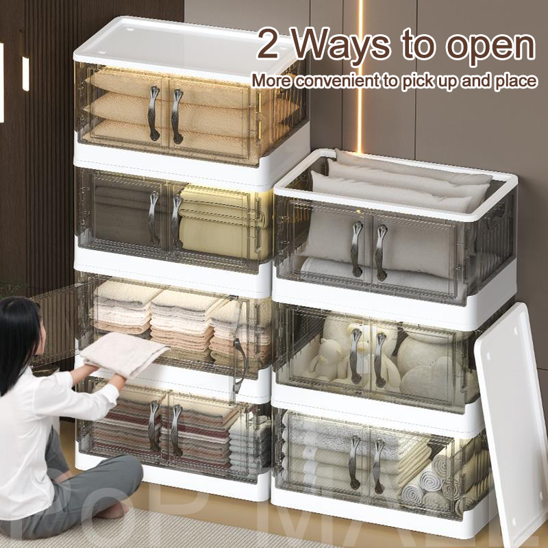 POP Foldable Storage Box Storage Organizers Transparent Box Container ...