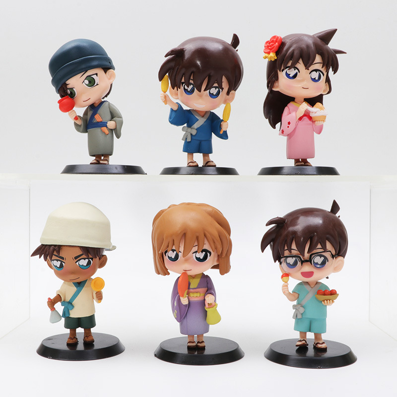 6Pcs/Set 8.5cm Anime Detective Conan Figure Edogawa Konan Kudou ...