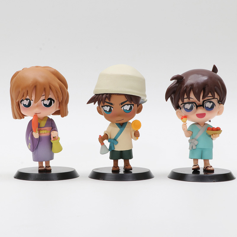 6Pcs/Set 8.5cm Anime Detective Conan Figure Edogawa Konan Kudou ...