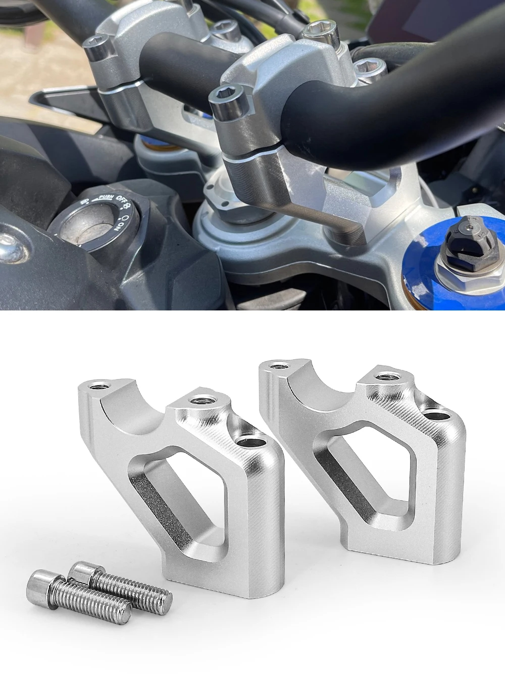 CNC HandleBar Riser Clamp For Tiger 900 GT PRO GT Low Rally Pro (2020 ...