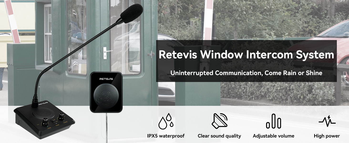 RT-9909 Window Intercom Microphone System IPX5 Waterproof | Shopee Malaysia